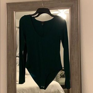 V Neck Long Sleeve Bodysuit
